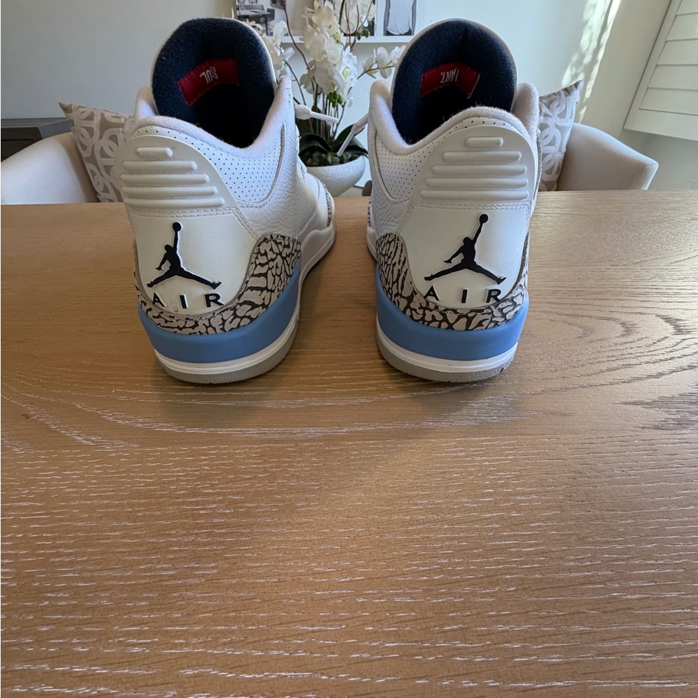 Jordan White and Light Blue Retro 3s - Picture 3 of 5